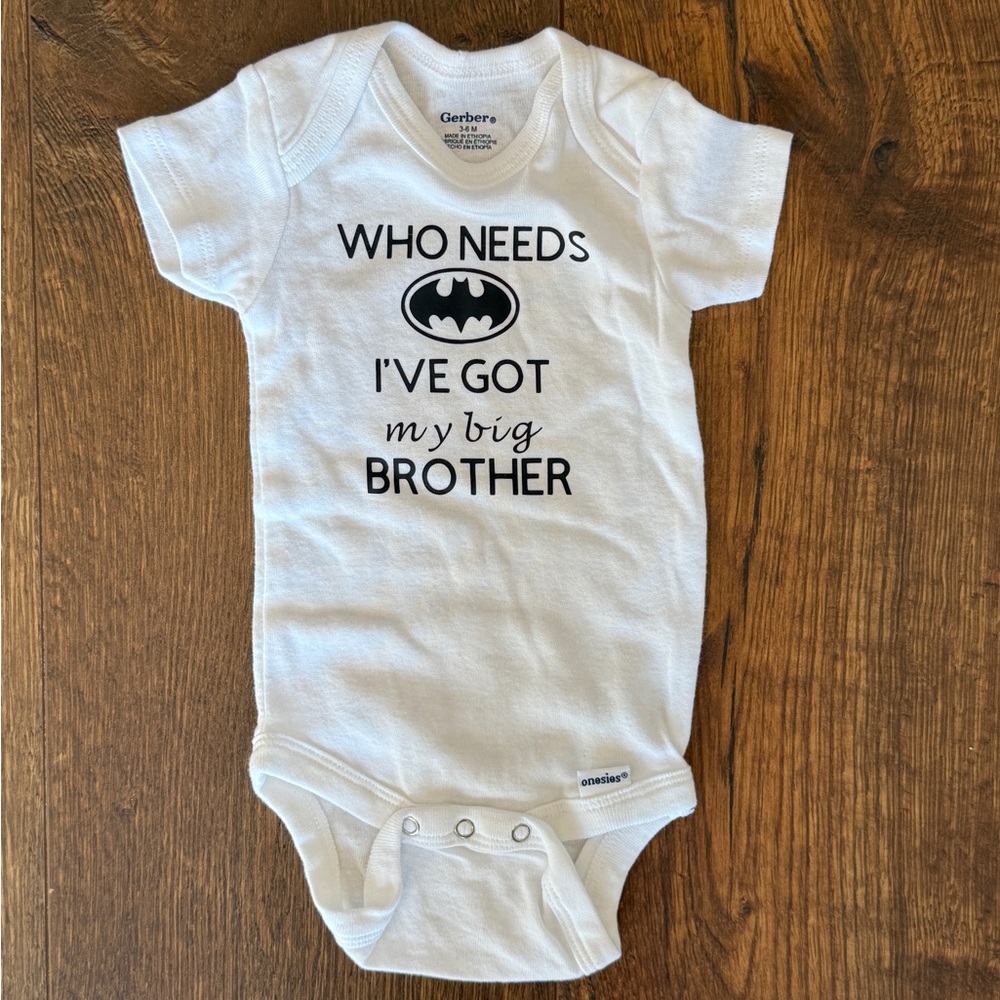 ✨4/$15✨ I’ve Got My Big Brother Onesie Gerber Size 3-6Months